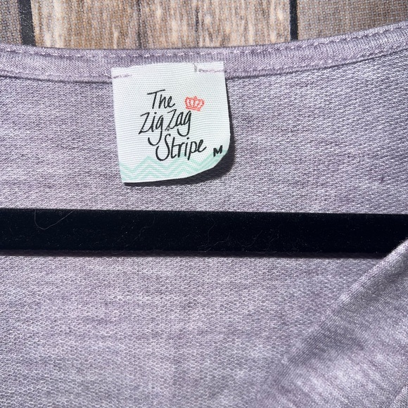 The Zig Zag Stripe blouse, size medium, lavender - Picture 4 of 9